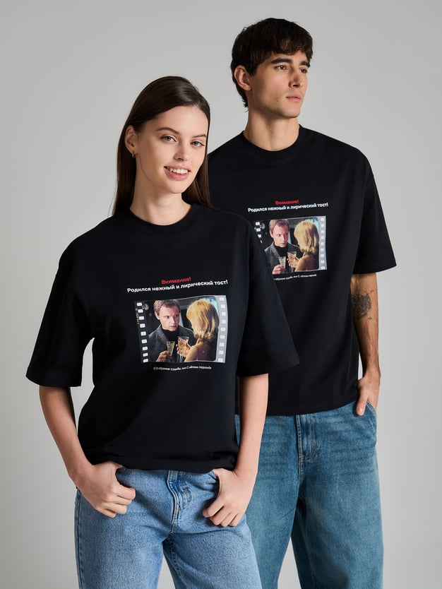 Футболка оверсайз с принтом Мосфильм