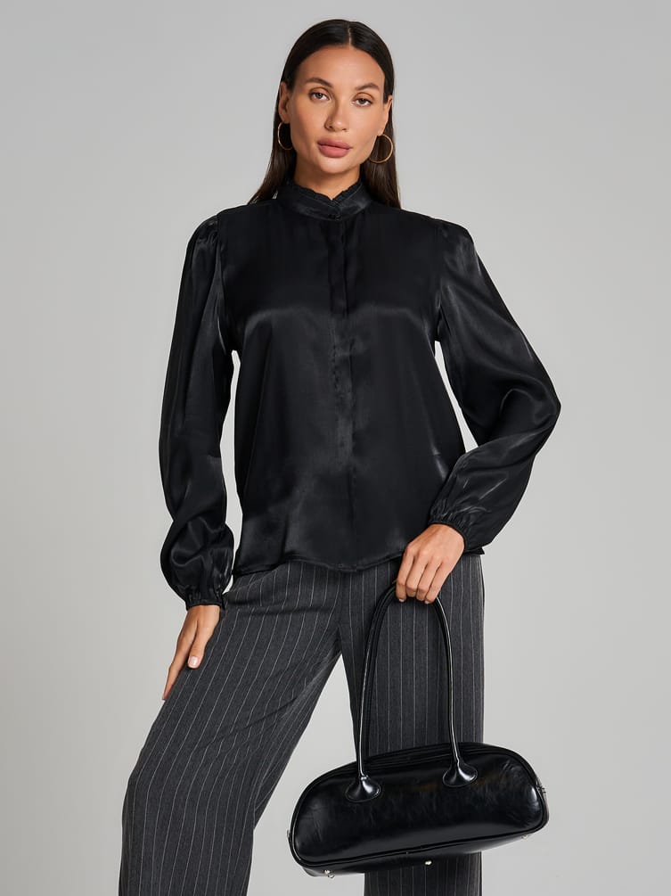 Блузка винтажная с рюшами