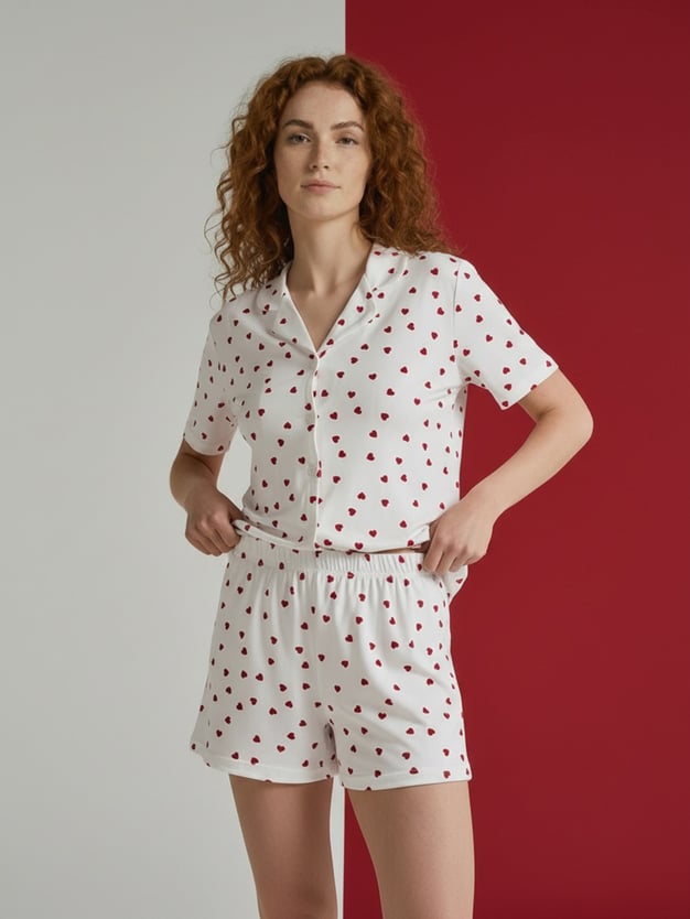 Пижама с рубашкой и шортами