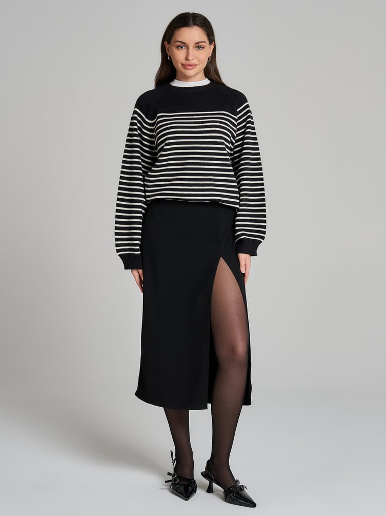 Джемпер трикотажный в полоску