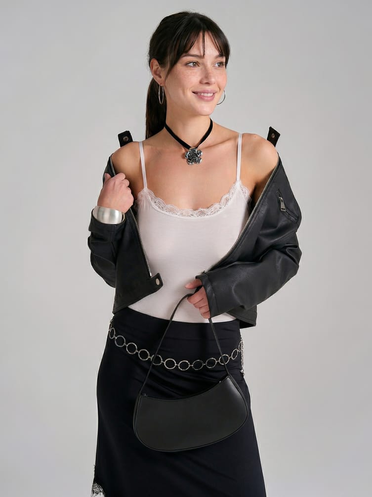 Боди-майка с кружевом