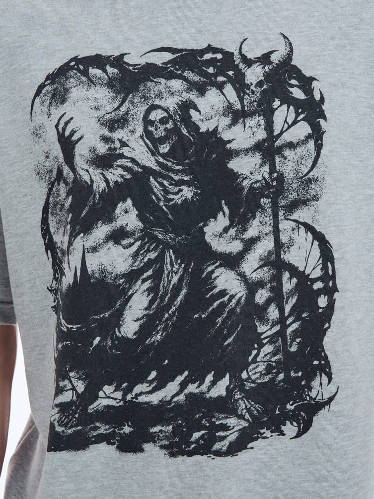 Футболка свободного кроя с принтом