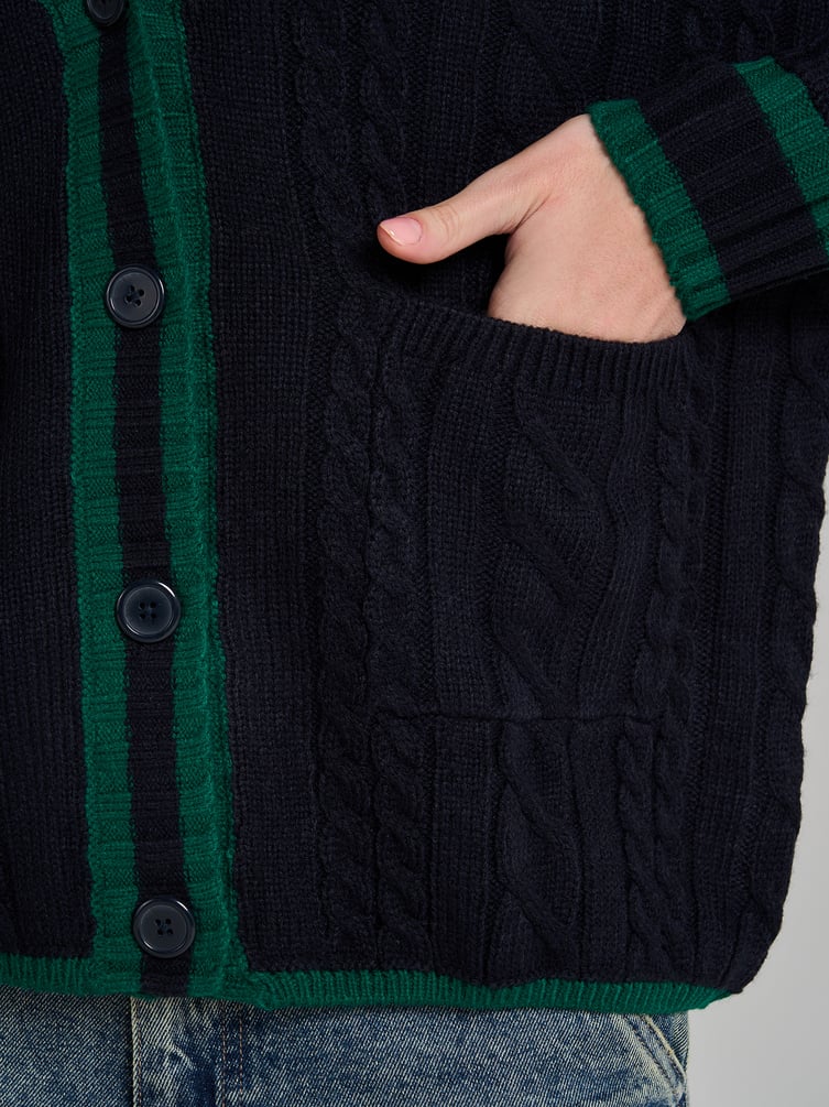 Кардиган вязаный оверсайз на пуговицах