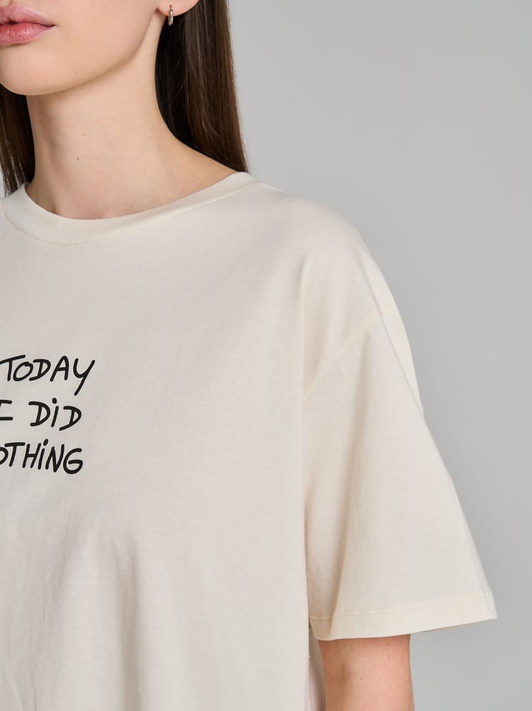 Ночная сорочка из хлопка с надписью