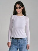 Лонгслив с майкой в рубчик