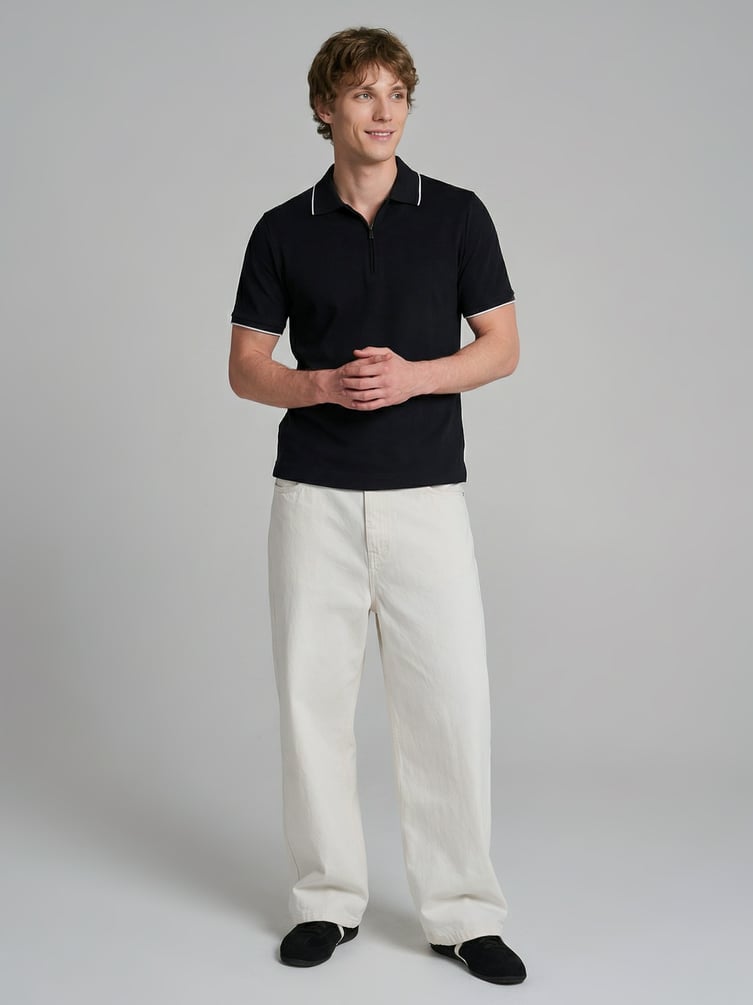 Поло хлопковое с коротким рукавом