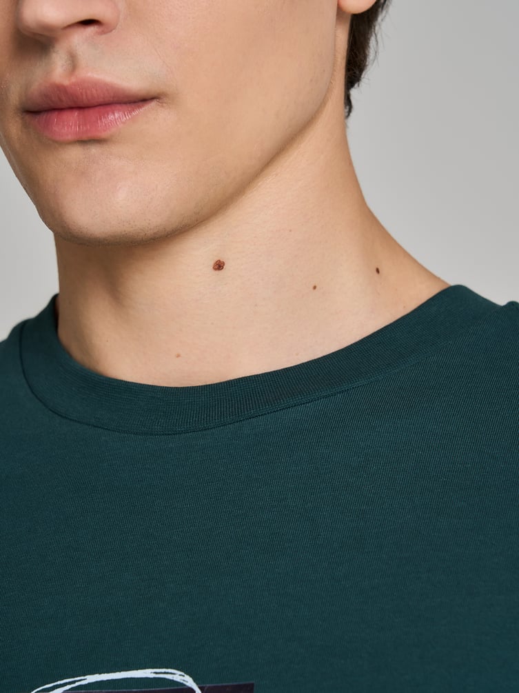 Футболка из хлопка с принтом