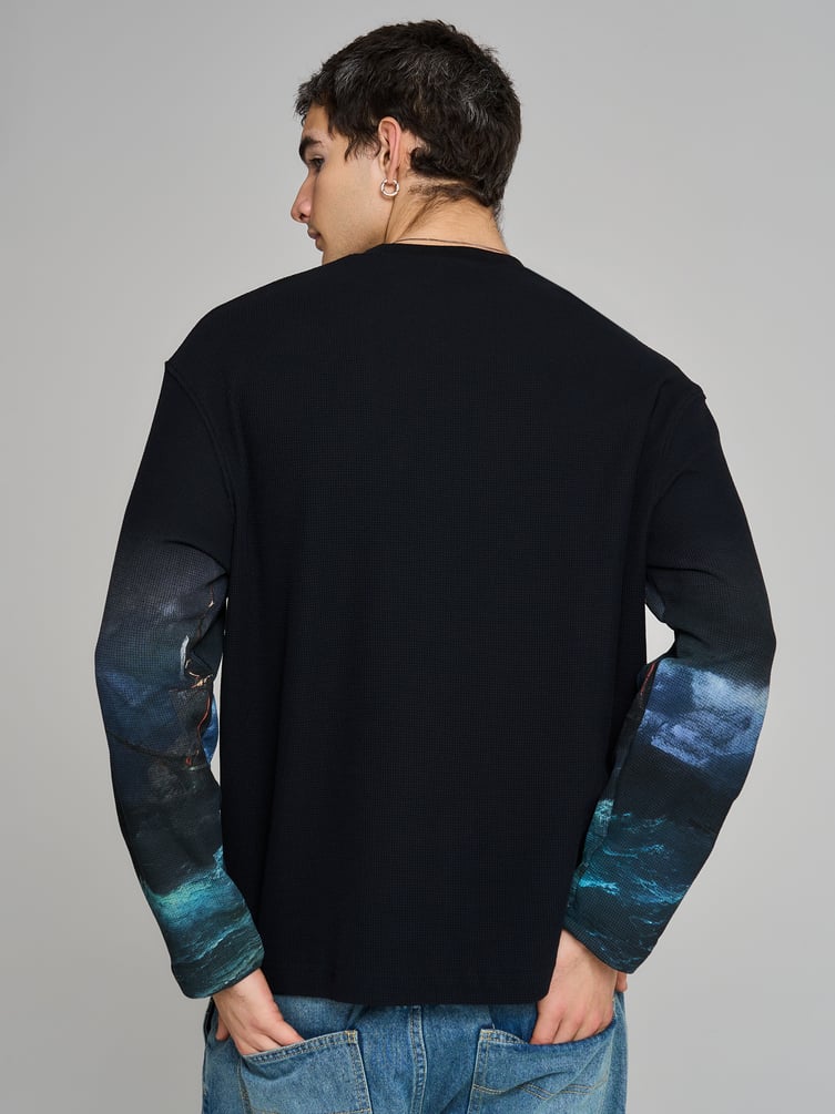 Лонгслив с принтом картин Третьяковской галереи