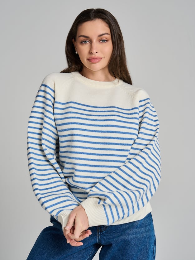 Джемпер трикотажный в полоску