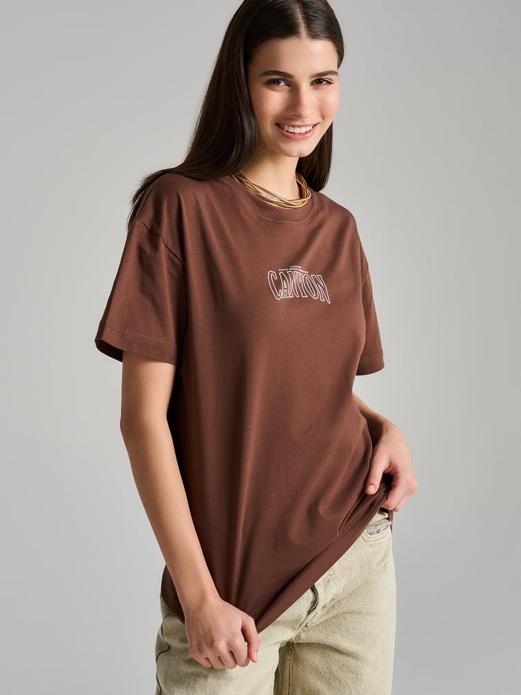 Хлопковая футболка с надписью на спине