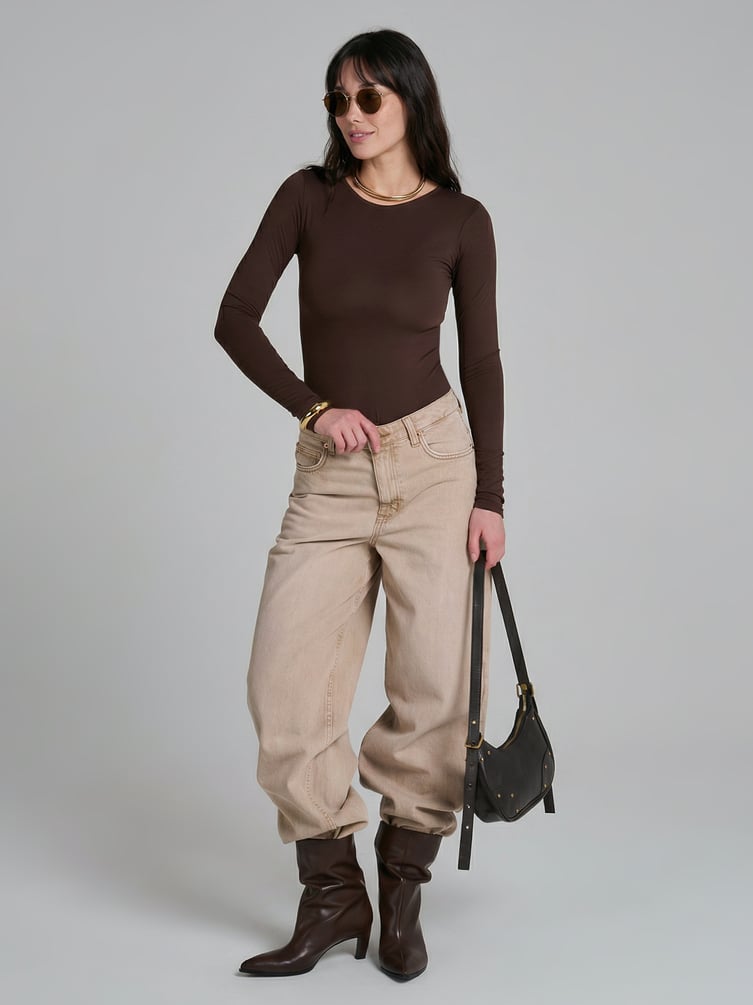 Боди с длинным рукавом