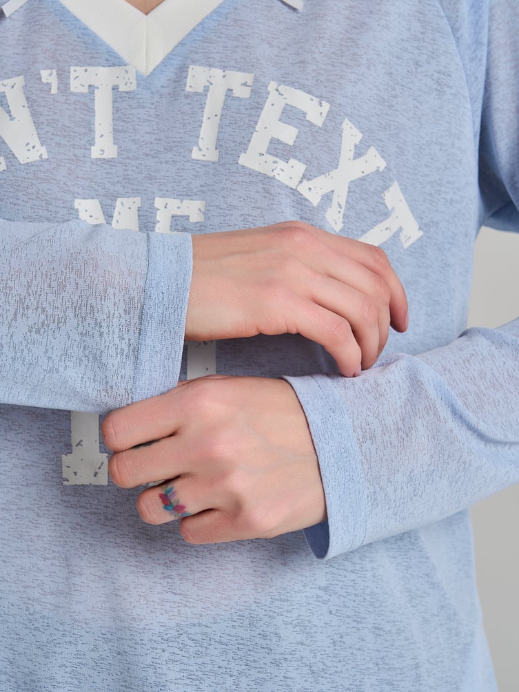 Лонгслив спортивный оверсайз с надписью