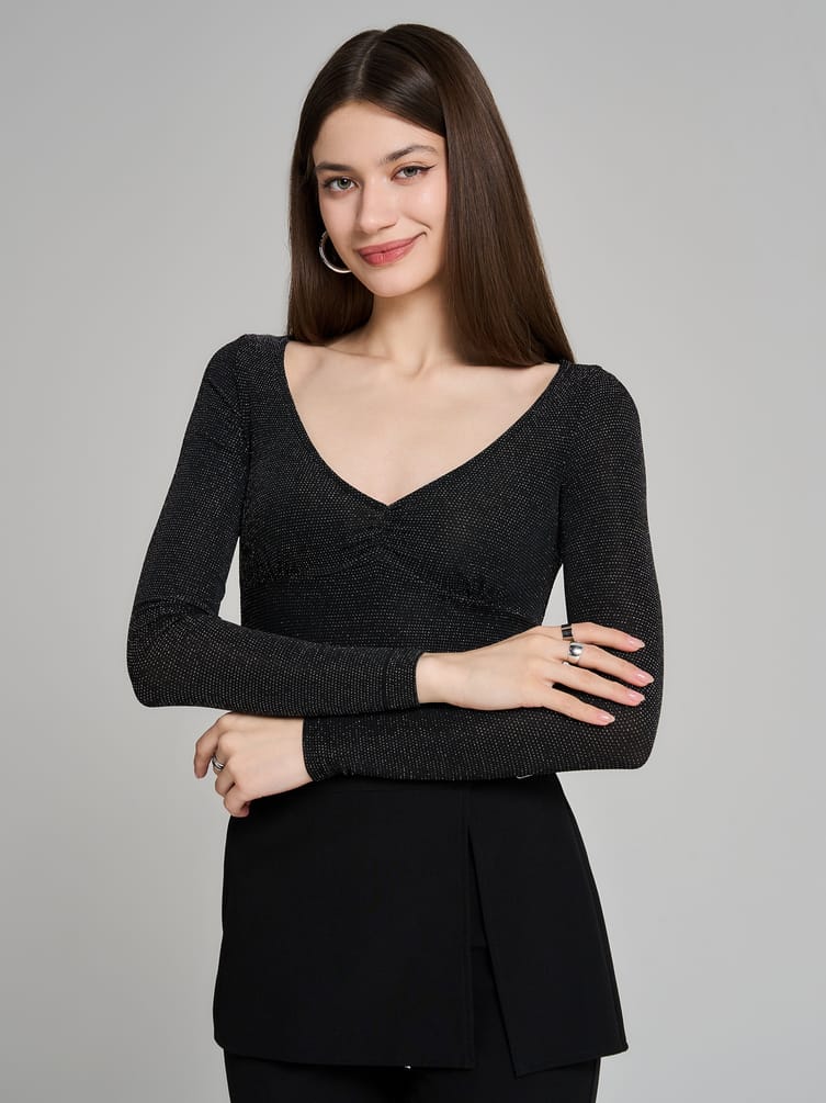 Блузка нарядная с люрексом