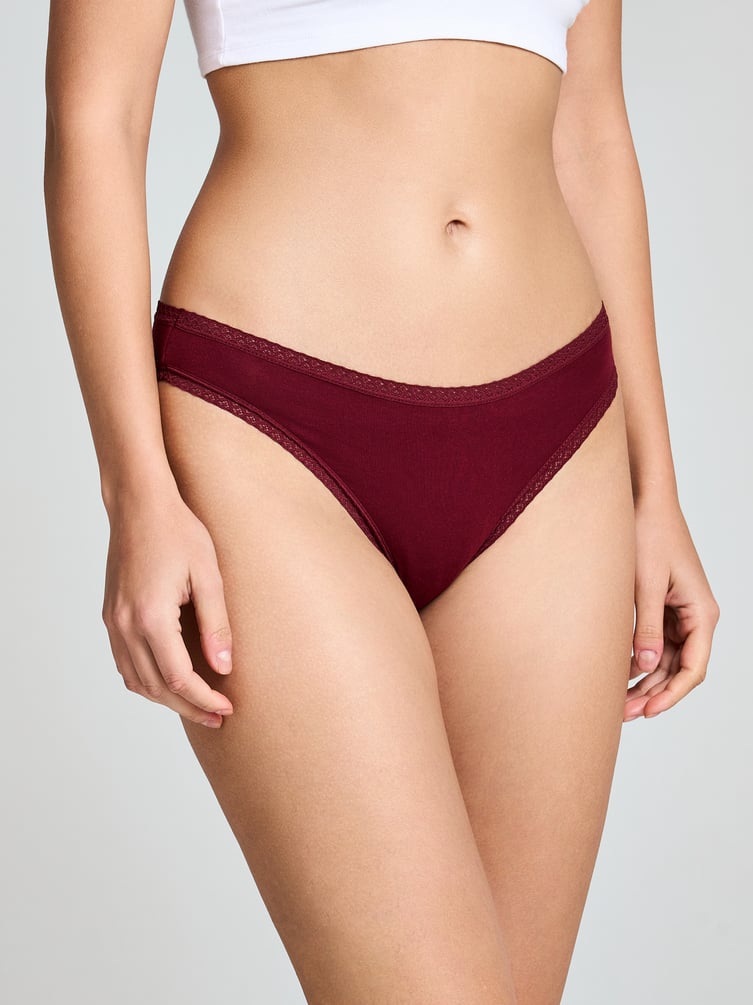 Трусы-слипы - 3 шт. с кружевом