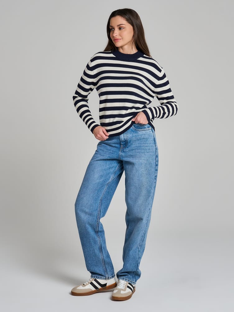 Джемпер трикотажный в полоску