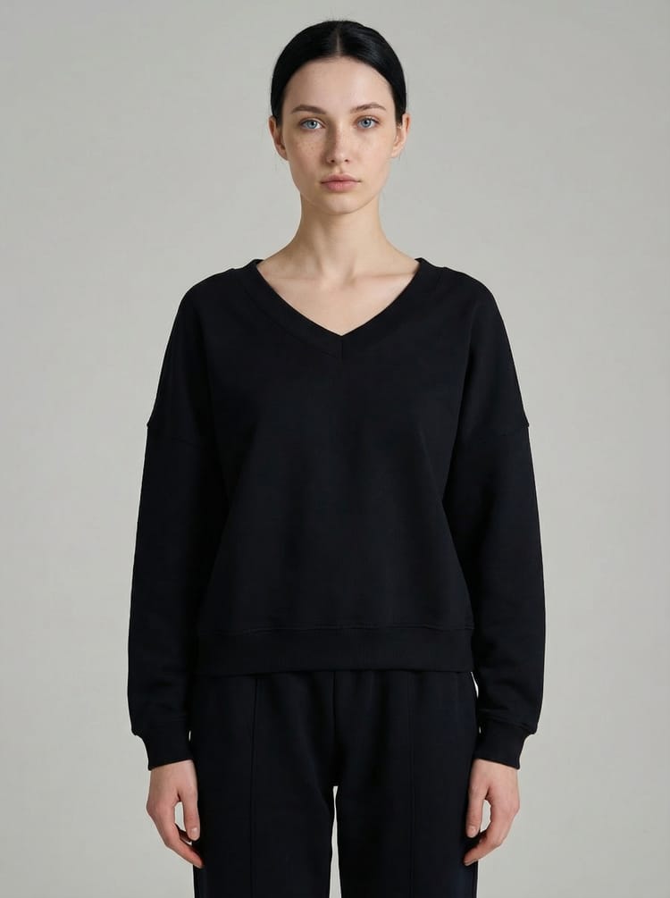 Свитшот с V-образным вырезом