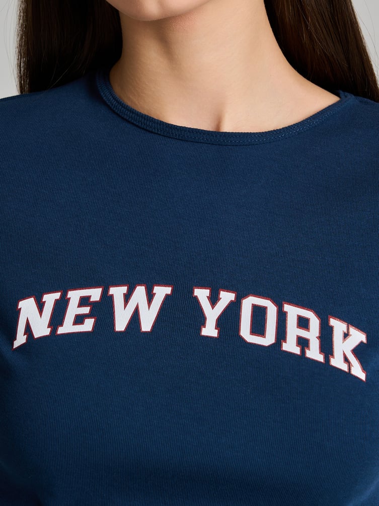 Футболка из хлопка с надписью New York