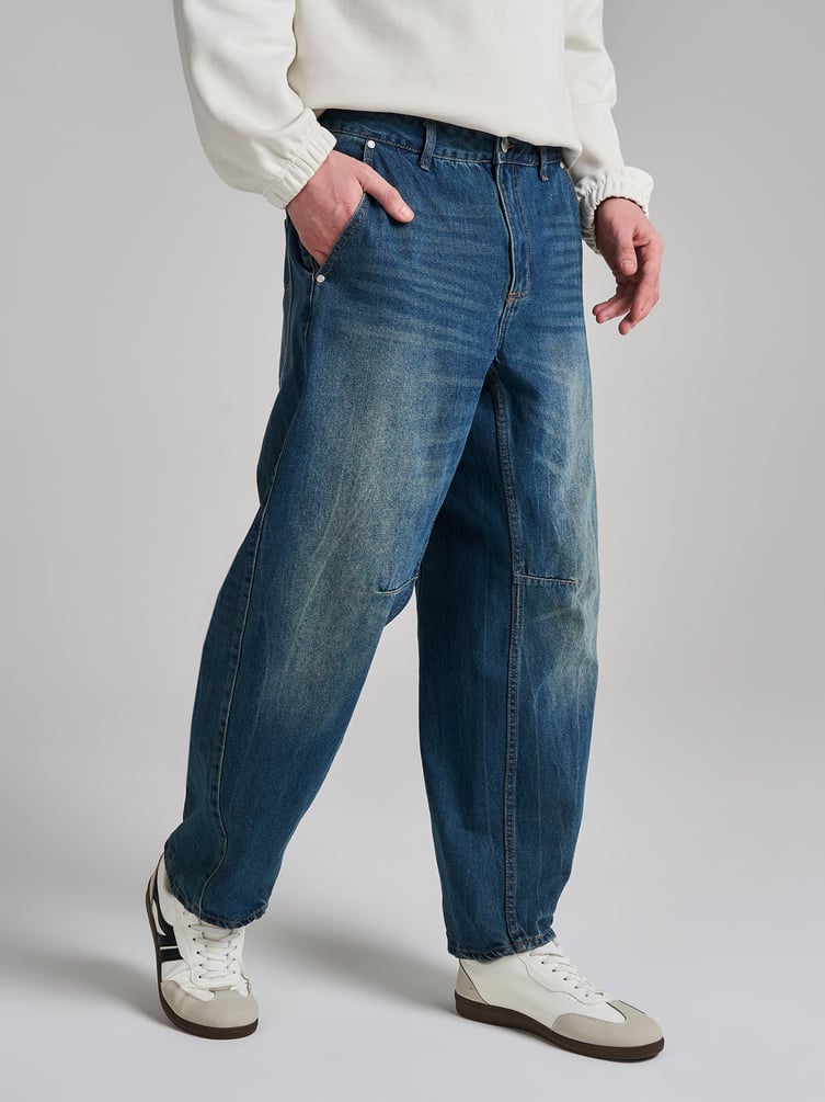 Джинсы Ballon со смещенными боковыми швами