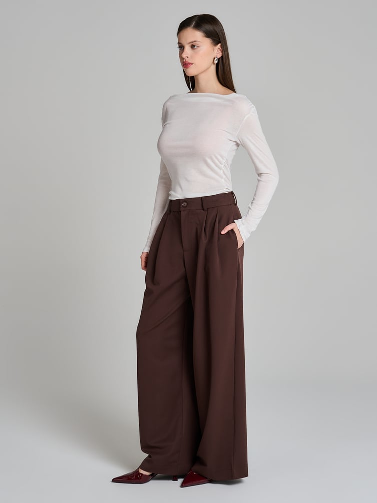 Брюки классические широкие