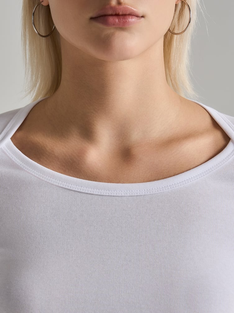 Лонгслив приталенный из хлопка