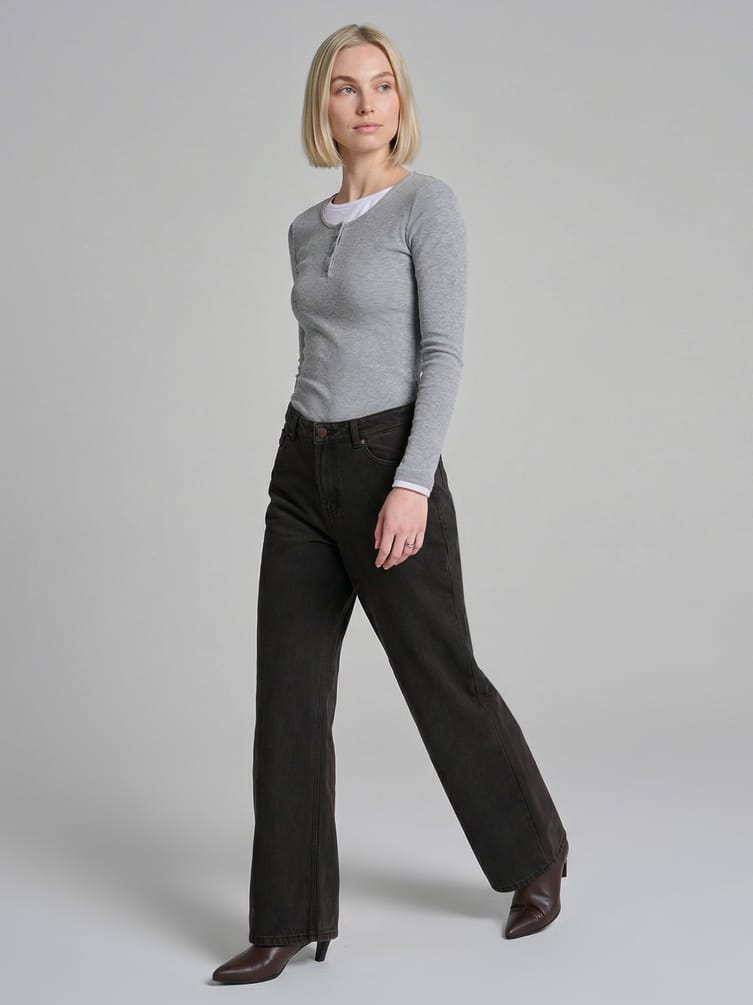 Джинсы Baggy с винтажной стиркой