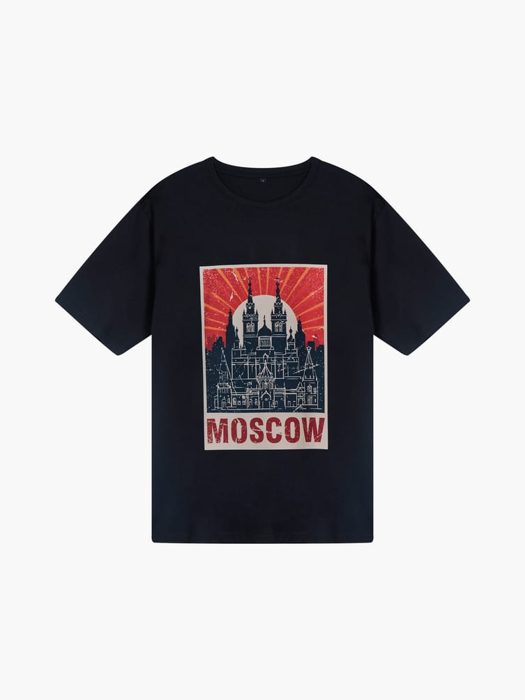 Футболка оверсайз с принтом Москва