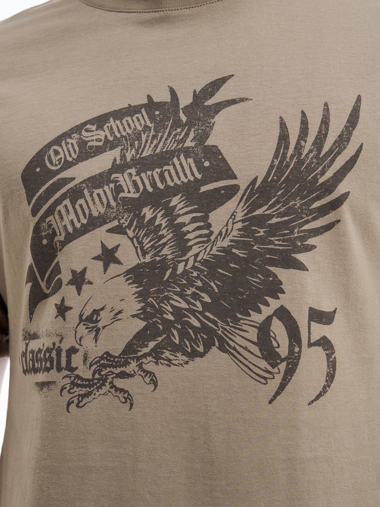 Футболка из хлопка с принтом орла