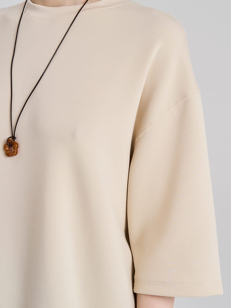 Свитшот трикотажный с коротким рукавом