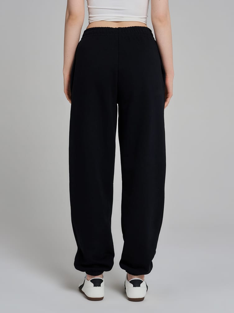 Утепленные брюки джоггеры с начесом