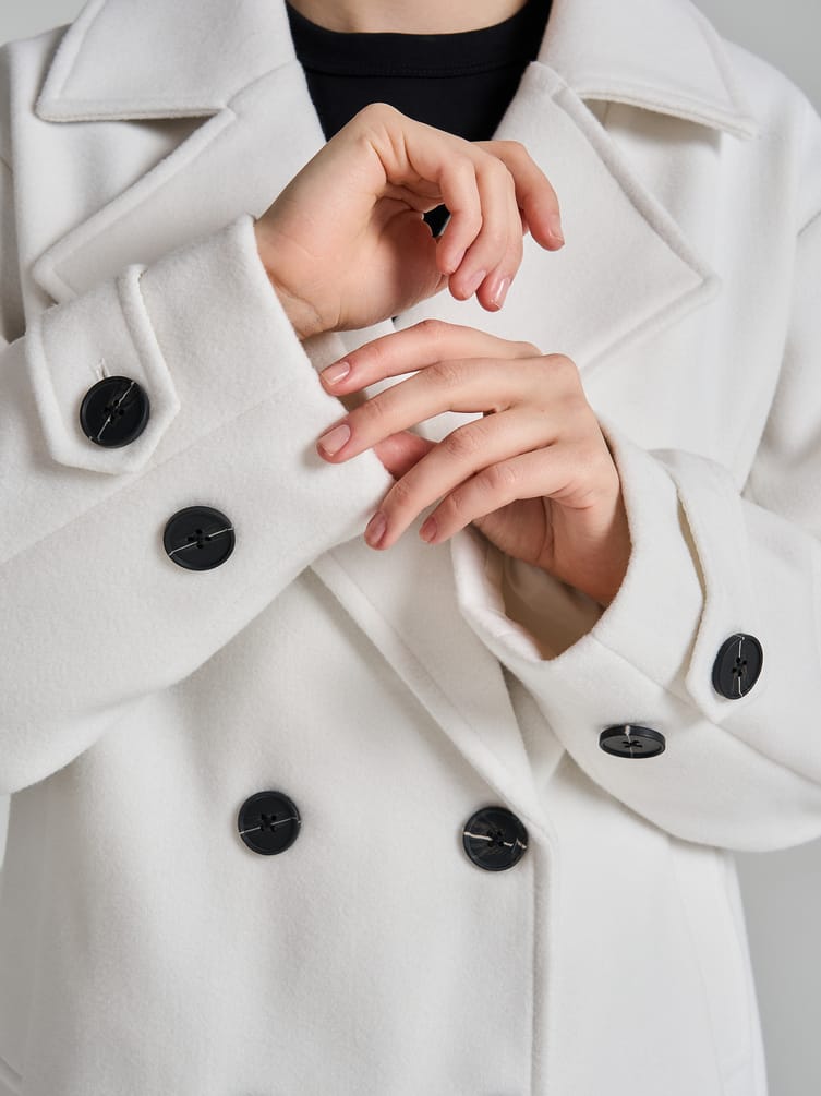 Пальто демисезонное двубортное