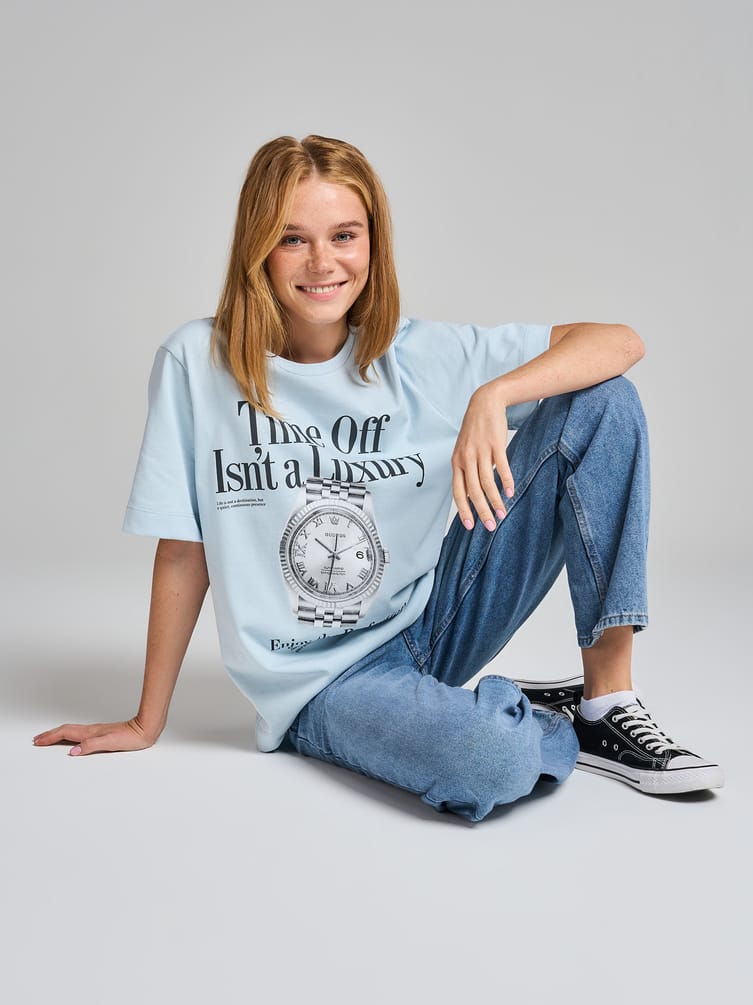 Футболка оверсайз из хлопка с принтом