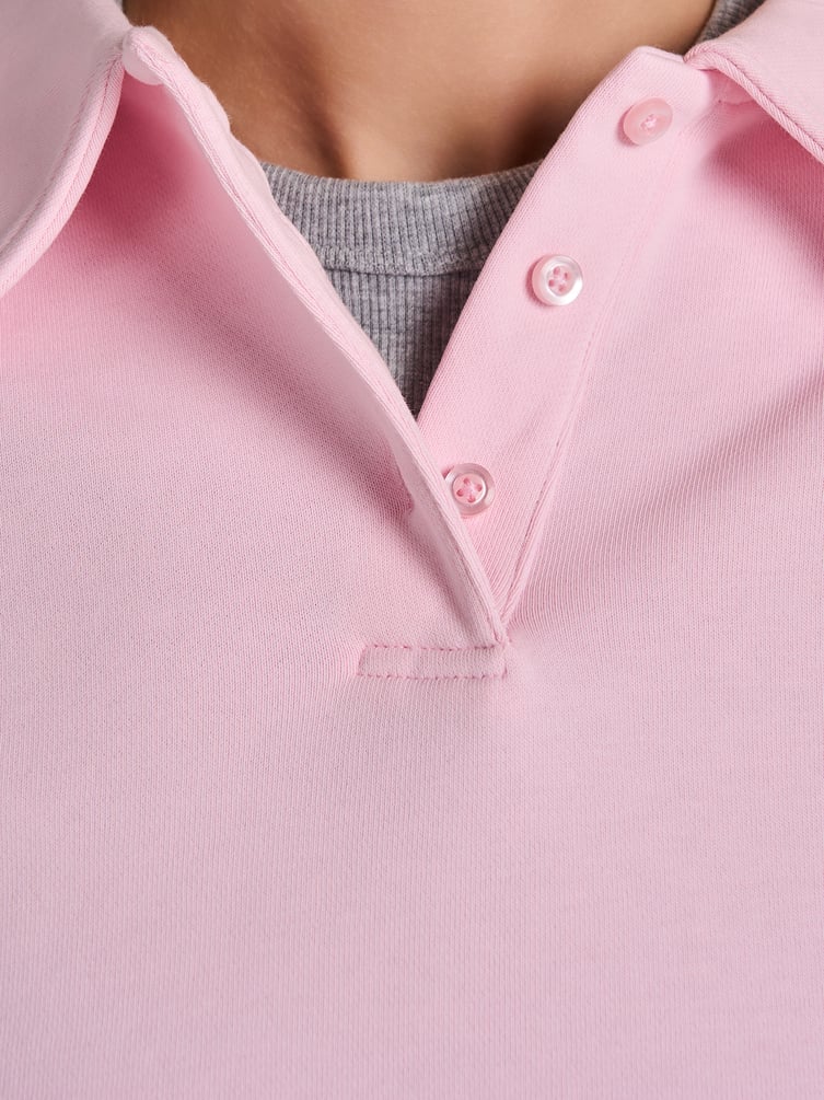 Свитшот без начеса с воротничном