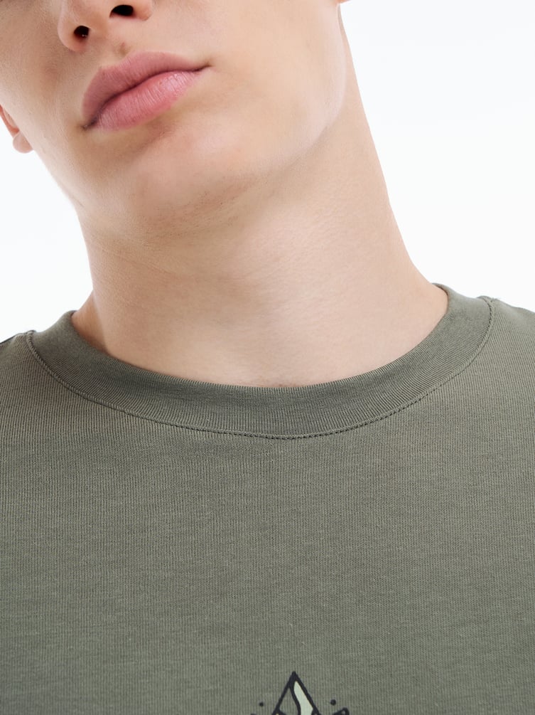 Хлопковая футболка с коротким рукавом