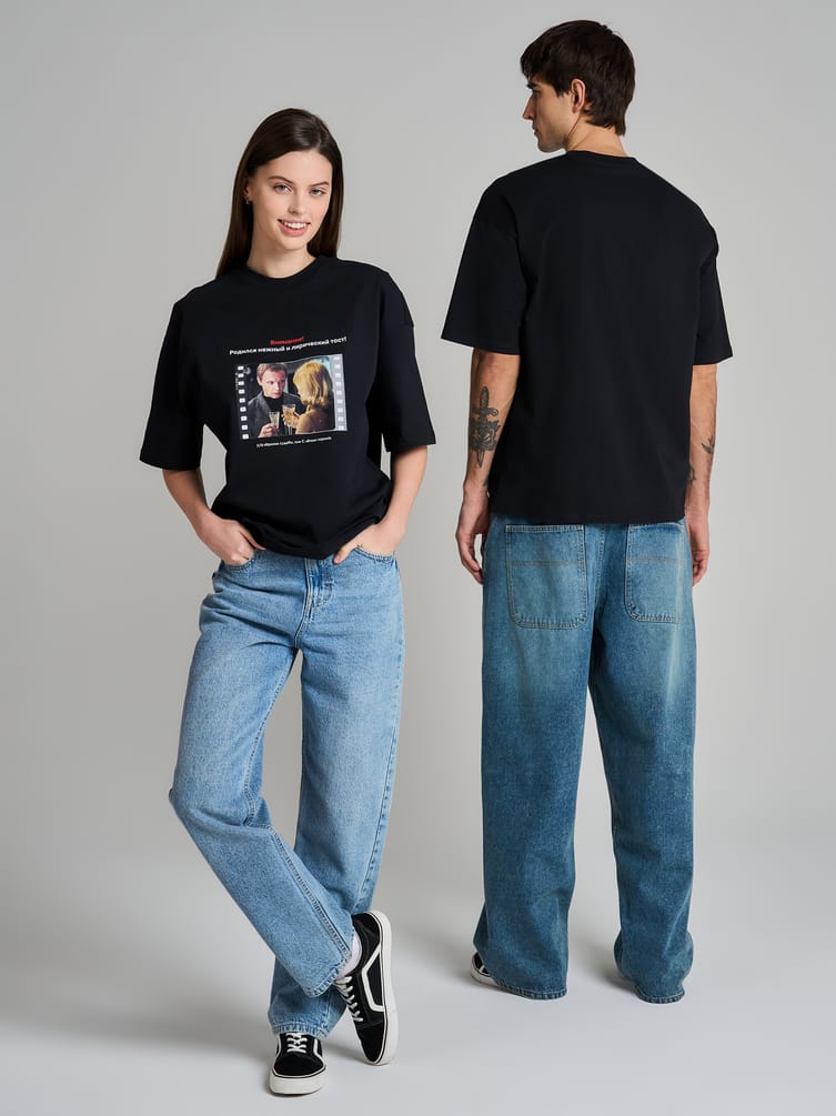 Футболка оверсайз с принтом Мосфильм