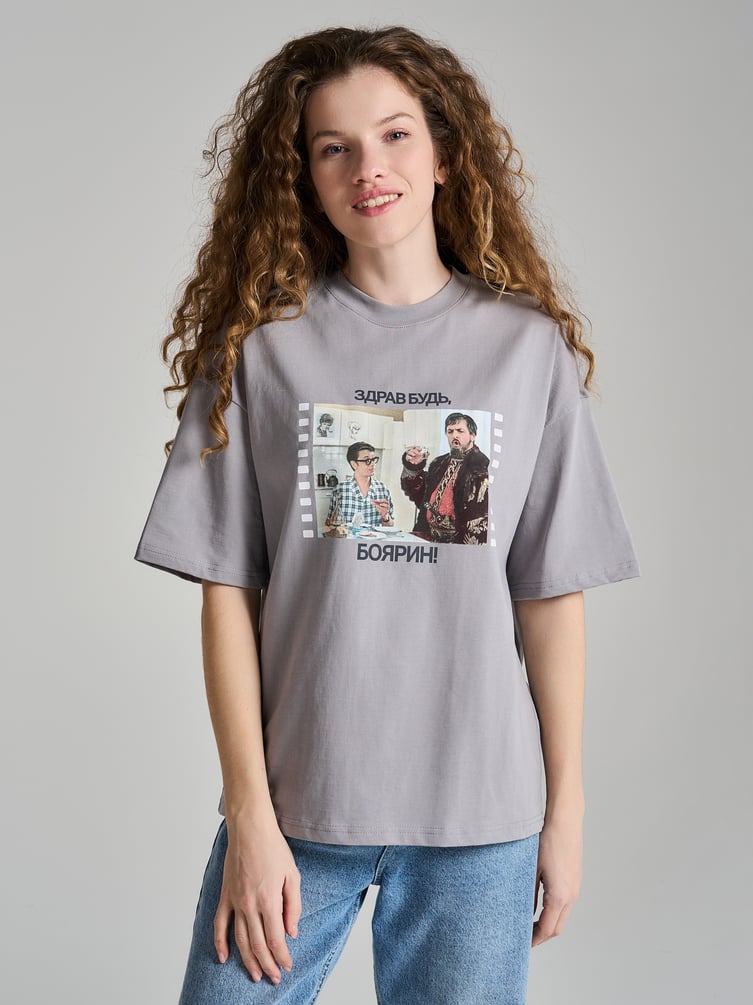 Футболка оверсайз с принтом Мосфильм