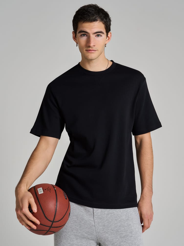 Футболка плотная однотонная