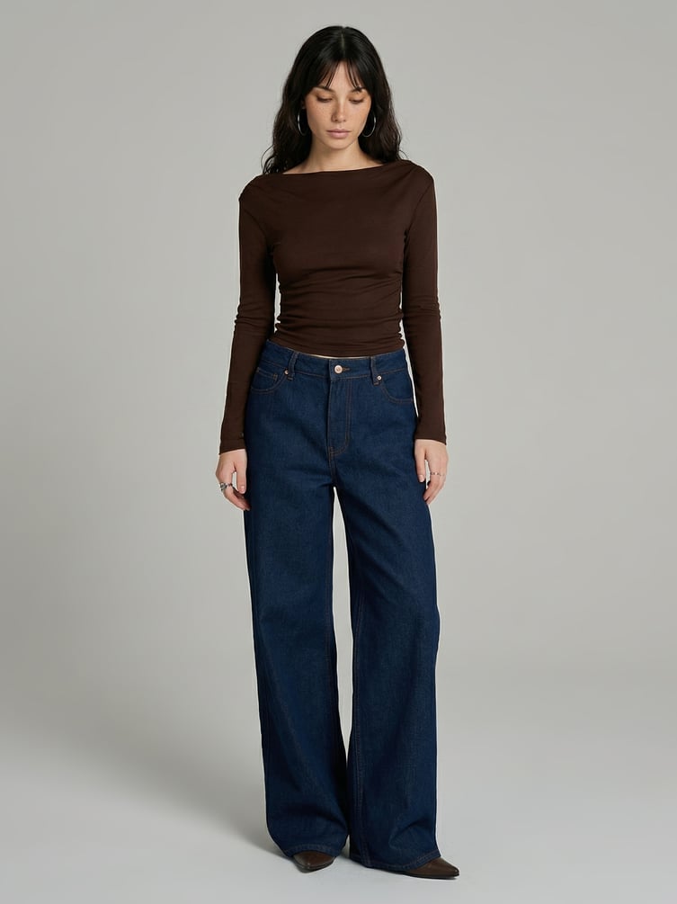 Джинсы широкие палаццо