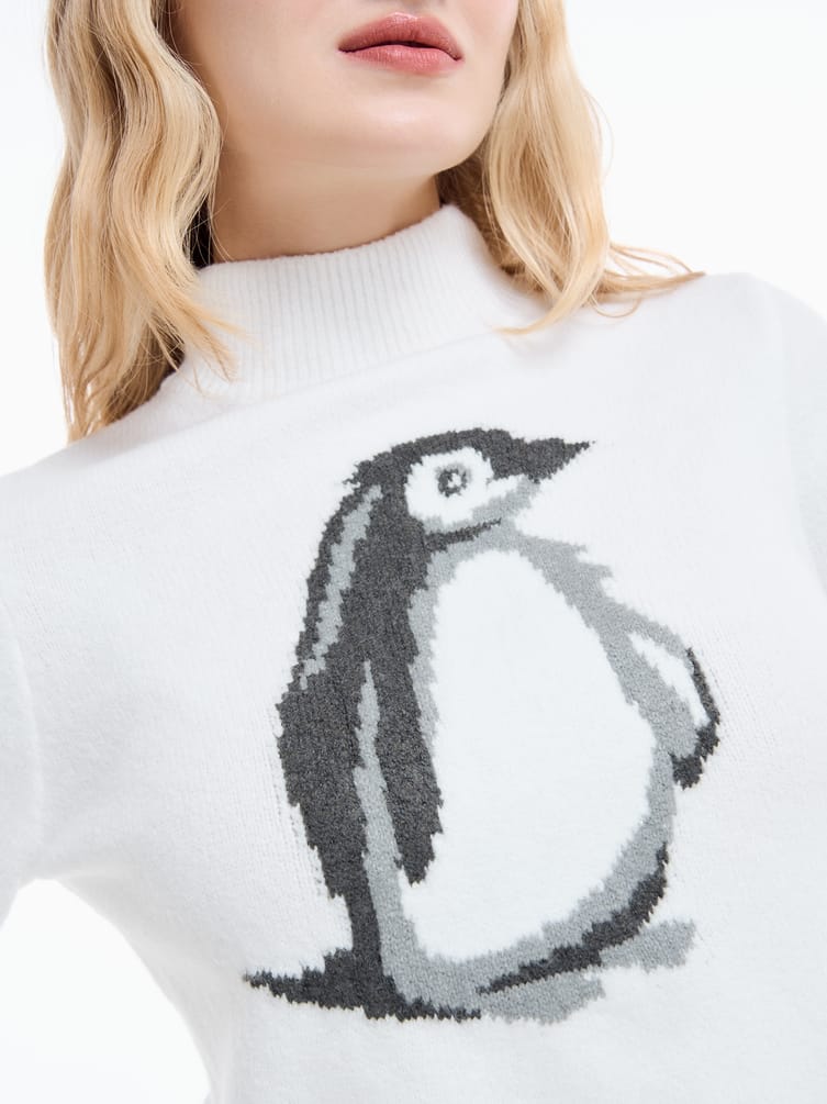 Джемпер трикотажный с принтом