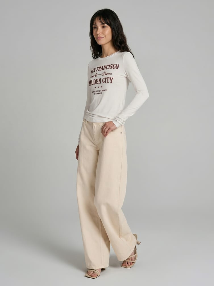 Джинсы бойфренды широкие