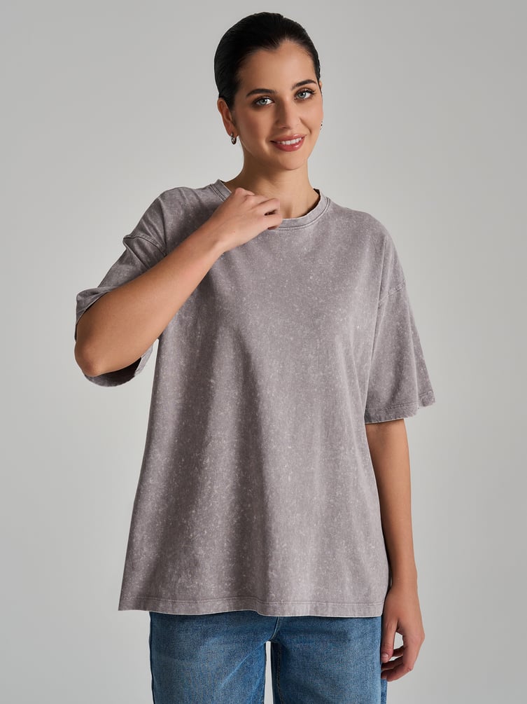 Футболка гранж с вареным эффектом