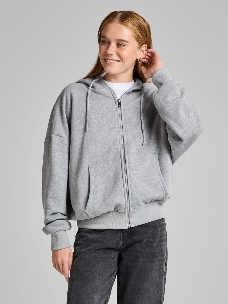 Зип худи оверсайз со стразами на спине