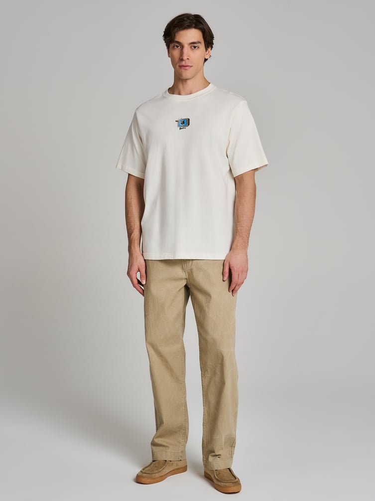 Зауженные брюки с вареным эффектом