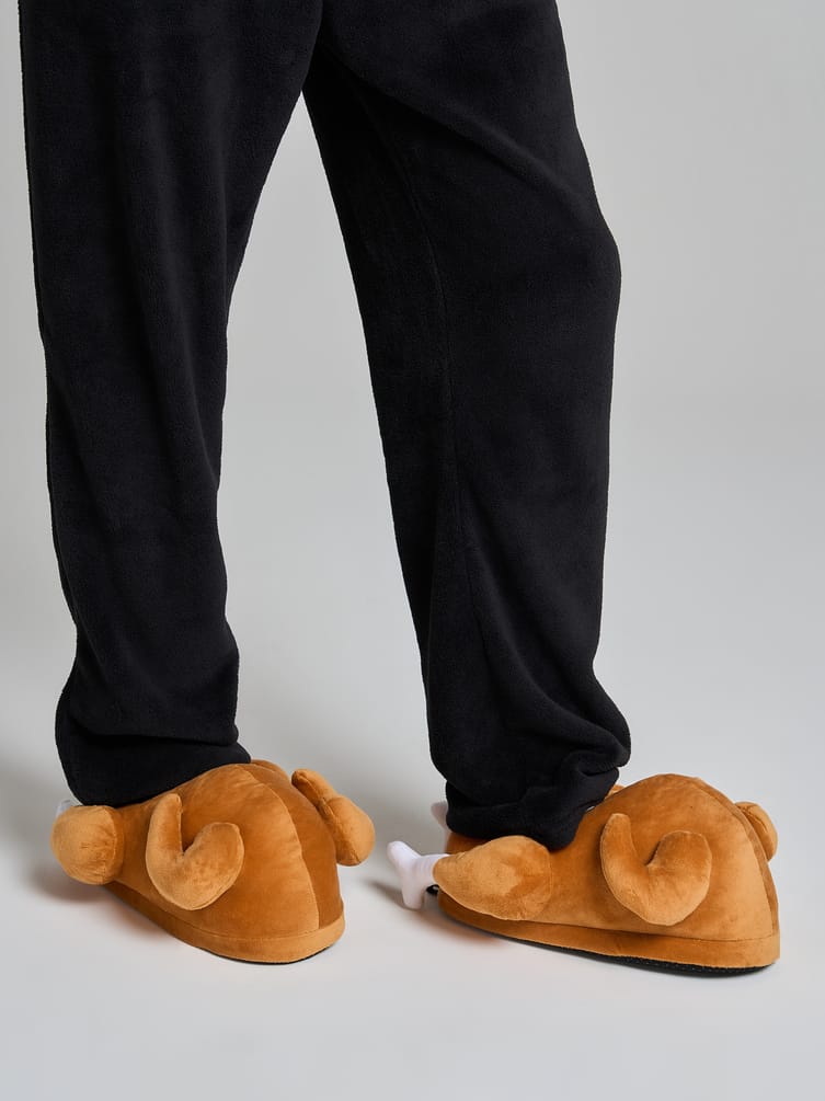 Тапки плюшевые курочка