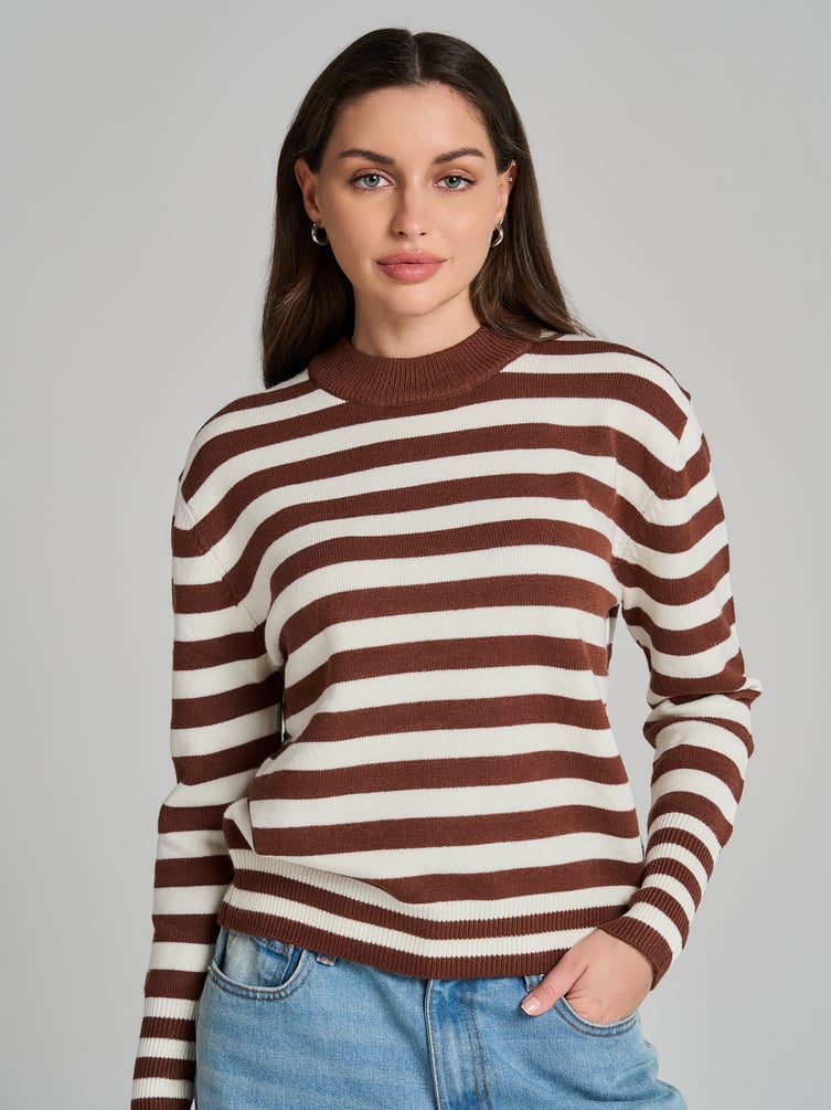 Джемпер трикотажный в полоску
