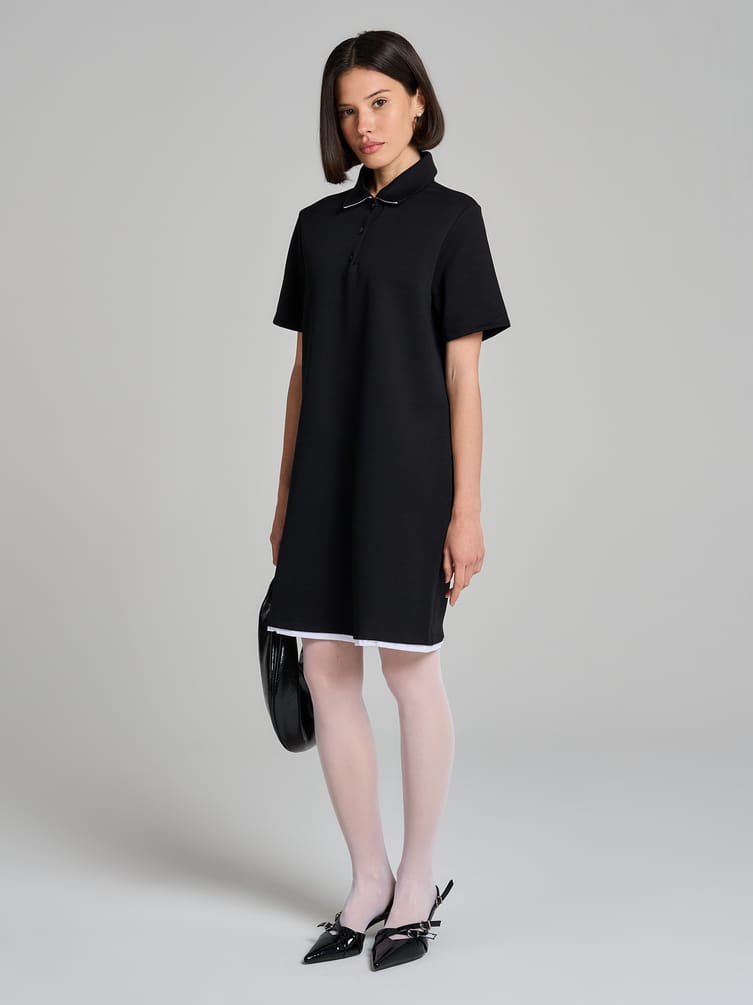 Платье-поло короткое