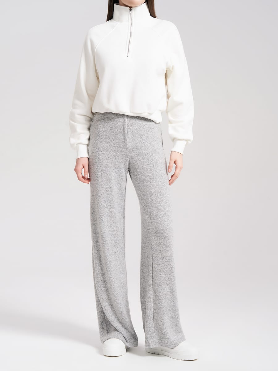 Теплые прямые брюки