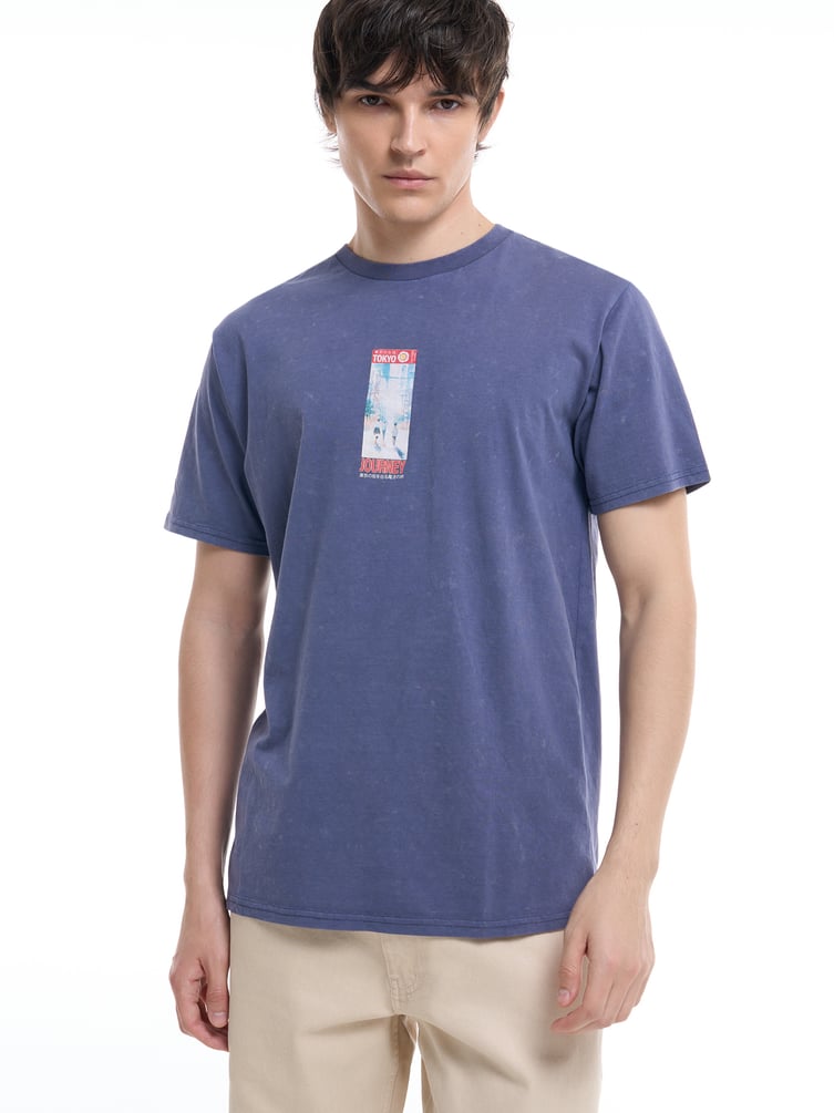 Футболка с принтом Токио на спине