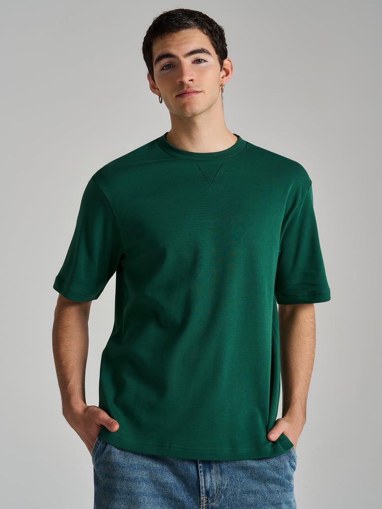 Футболка плотная однотонная