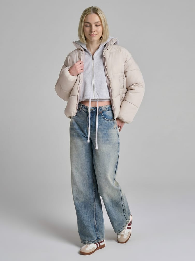 Зип худи укороченная на молнии