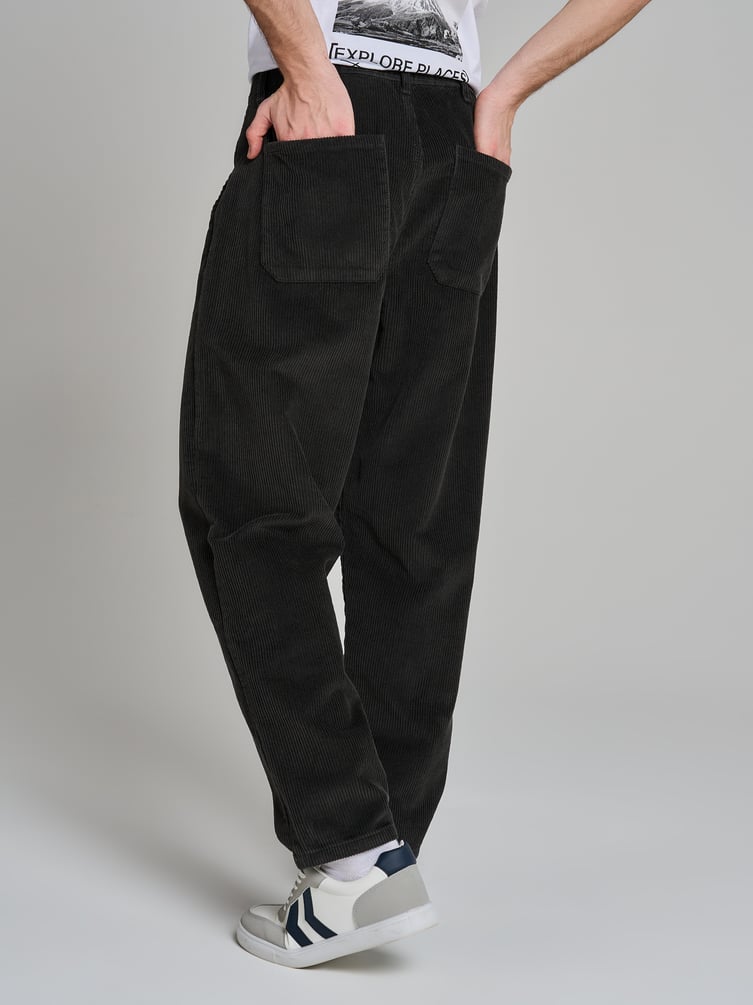 Брюки вельветовые зауженные